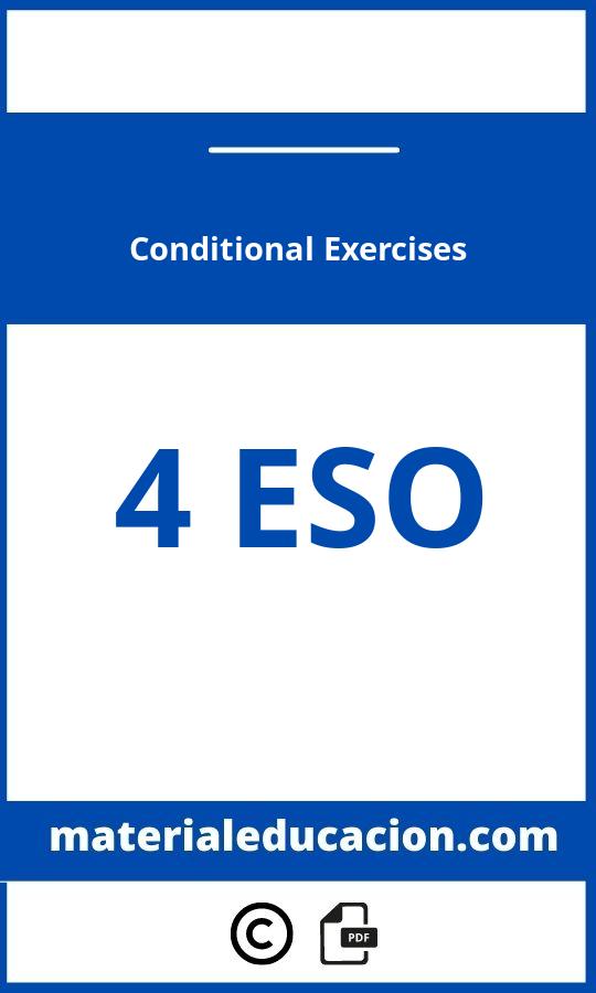 Conditional Exercises 4 Eso Pdf