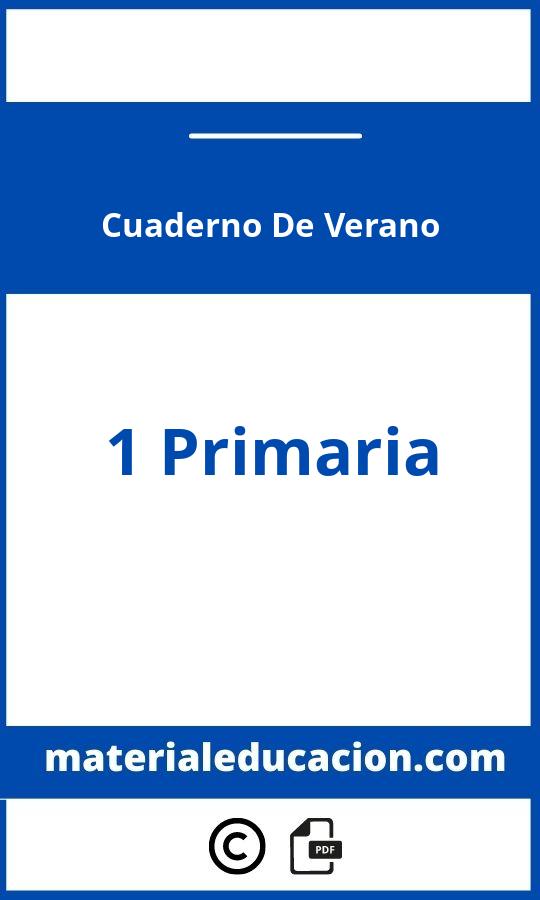 Cuaderno De Verano 1 Primaria Pdf