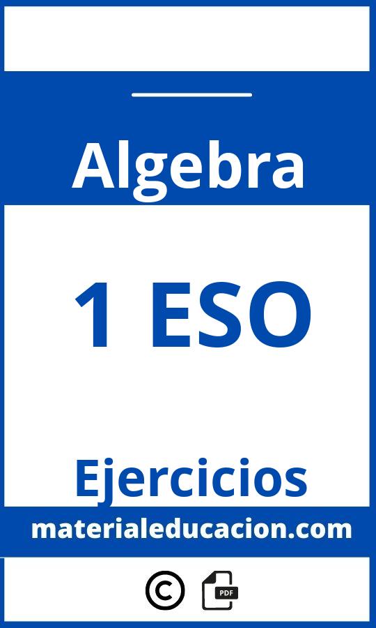 Ejercicios Algebra 1 Eso Pdf