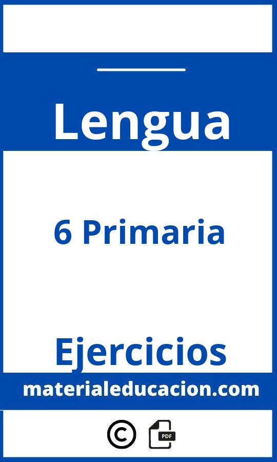 Ejercicios De Lengua 6O Primaria Pdf