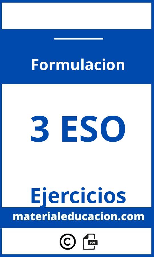 Ejercicios Formulacion 3 Eso Resueltos Pdf