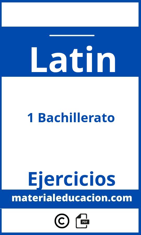 Ejercicios Latin 1 Bachillerato Pdf