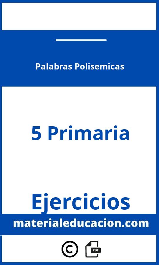 Ejercicios Palabras Polisemicas 5O Primaria Pdf