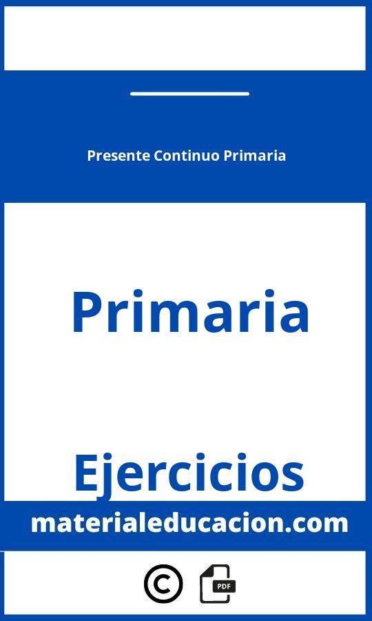 Ejercicios Presente Continuo Primaria Pdf