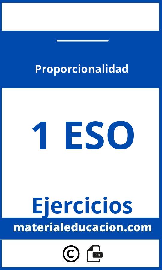 Ejercicios Proporcionalidad 1 Eso Pdf