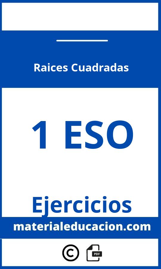 Ejercicios Raices Cuadradas 1 Eso Pdf