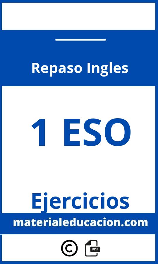 Ejercicios Repaso Ingles 1 Eso Pdf