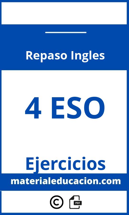 Ejercicios Repaso Ingles 4 Eso Pdf Con Soluciones