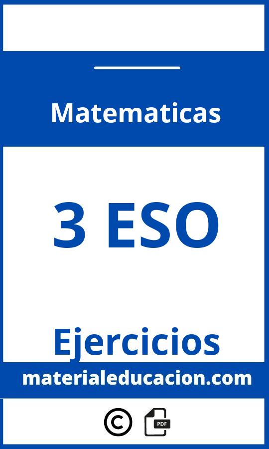 Ejercicios Resueltos Matematicas 3 Eso Pdf