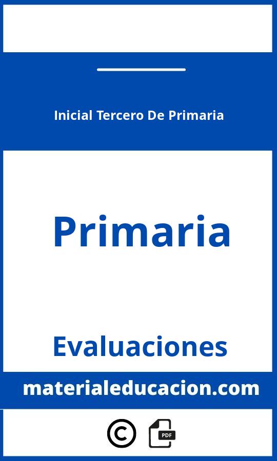 Evaluacion Inicial Tercero De Primaria Pdf