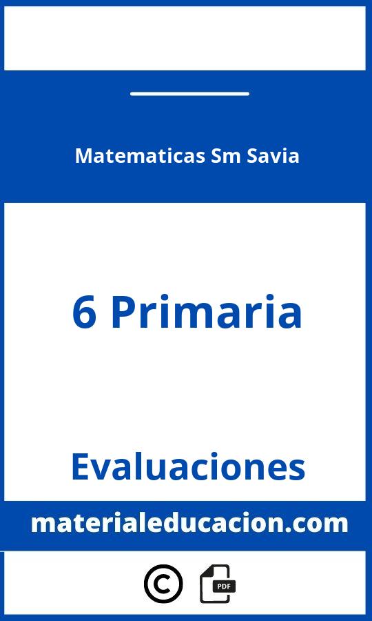 Evaluacion Matematicas 6 Primaria Sm Savia Pdf