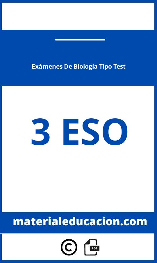 Exámenes De Biología 3 Eso Tipo Test Pdf