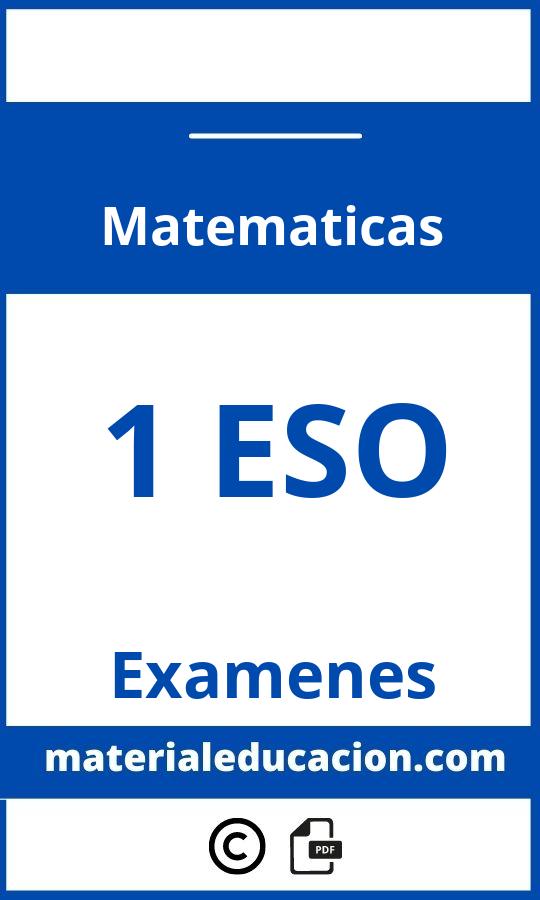 Examenes Matematicas 1 Eso Pdf