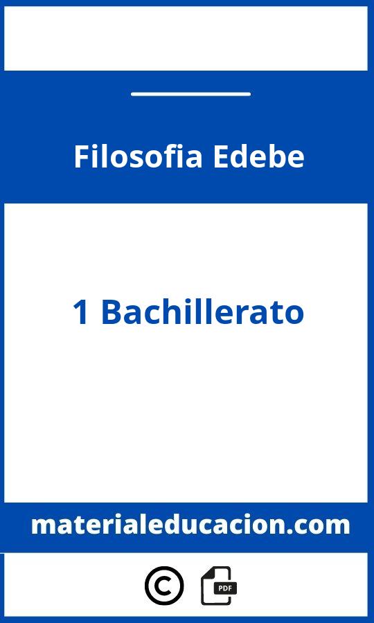 Filosofia 1 Bachillerato Edebe Pdf