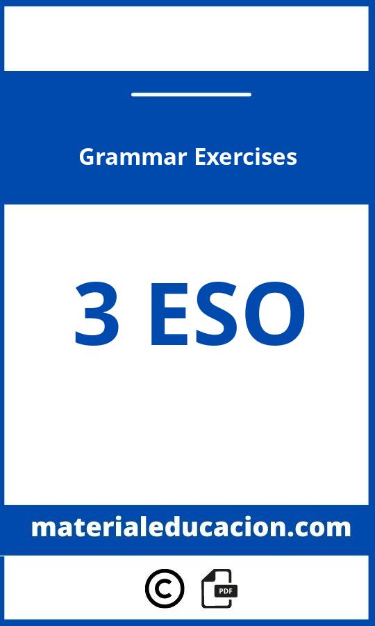 Grammar Exercises 3 Eso Pdf