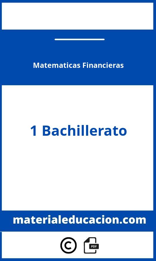 Matematicas Financieras 1 Bachillerato Pdf