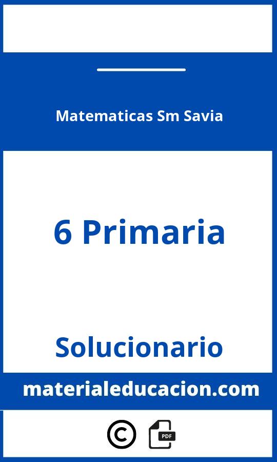 Solucionario Matematicas 6 Primaria Sm Savia Pdf